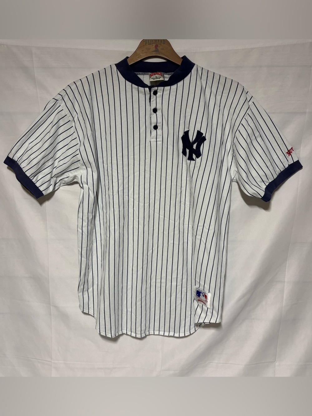 Vintage Nutmeg New York Yankees Pinstripe
Baseball Jersey Shirt Men’s XL